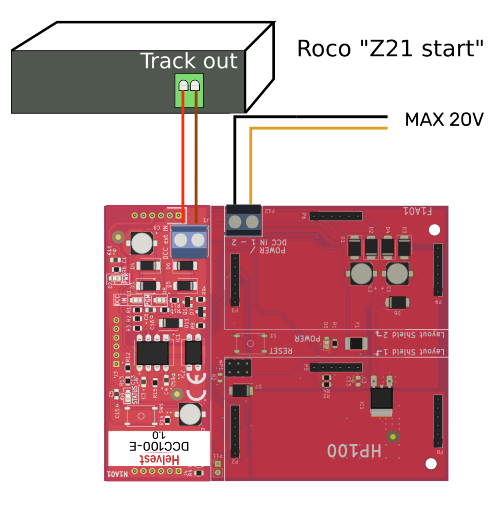 Connection of helvest decoders to roco control units helvest